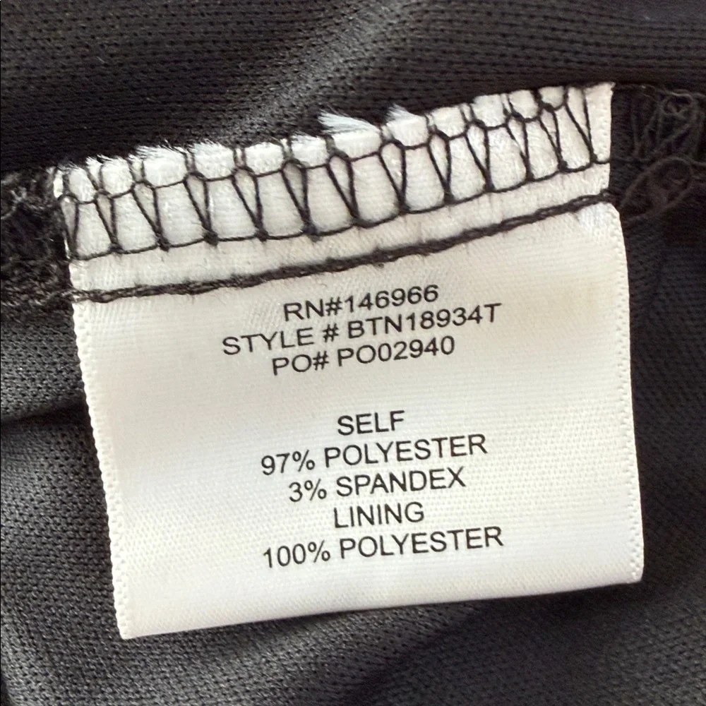 Crystal Sky Women’s Sequin Black Long Sleeve Dress with Belt Size Medium - Picture 11 of 12